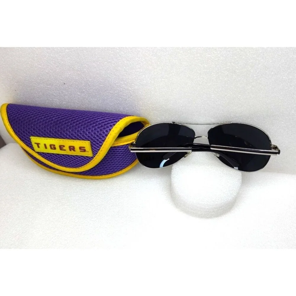 LSU Tigers Aviator Sunglasses with Purple & Gold eyeglass Case University